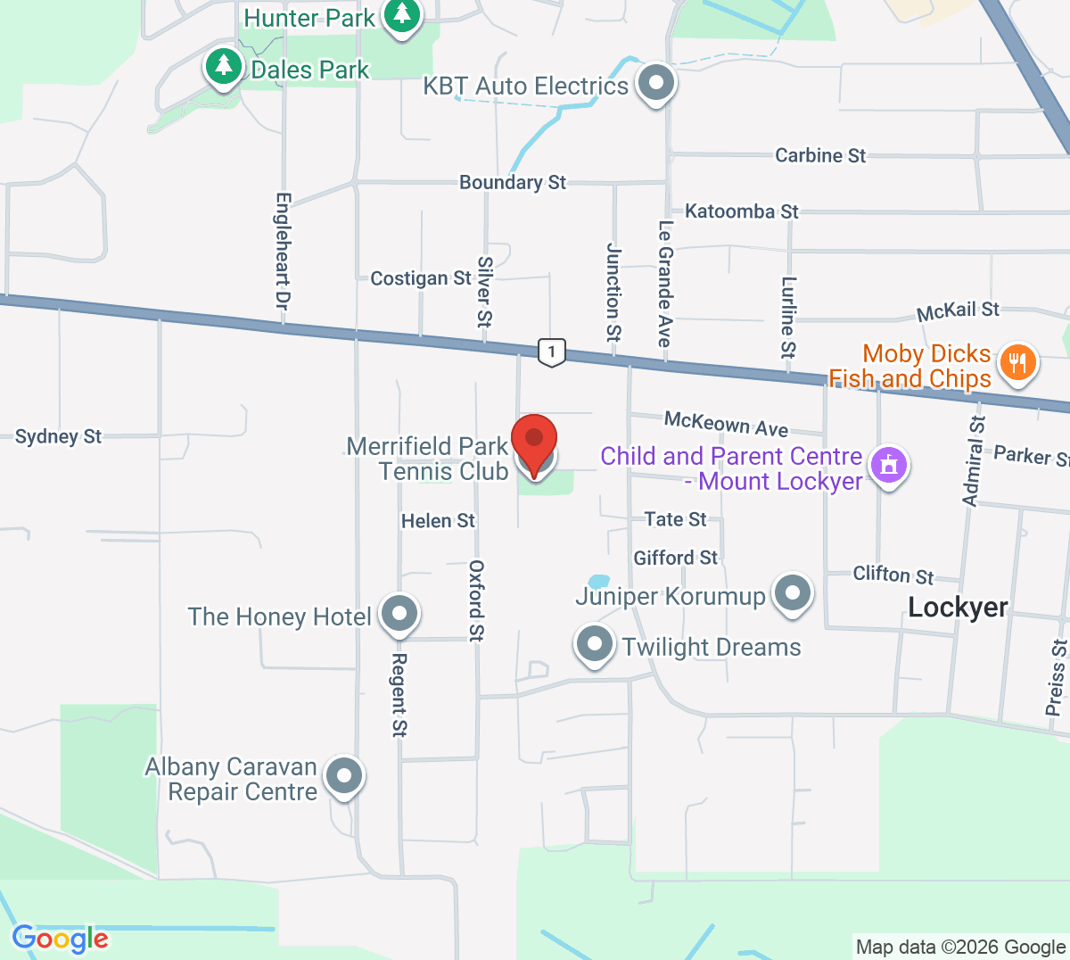 Map of Merrifield Park Tennis Club