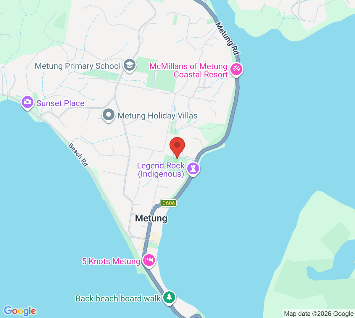 Map of Metung Tennis Club