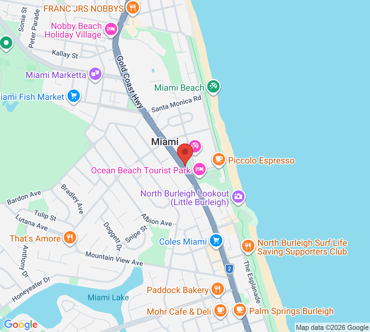 Map of Miami Tennis Club - Highway Complex