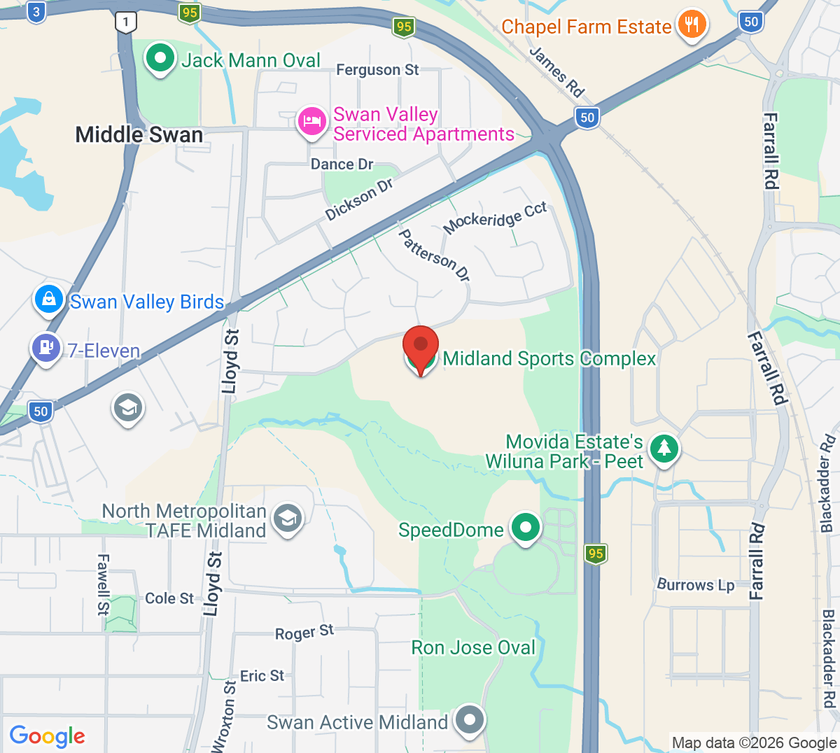 Map of Midland Lawn Tennis Club