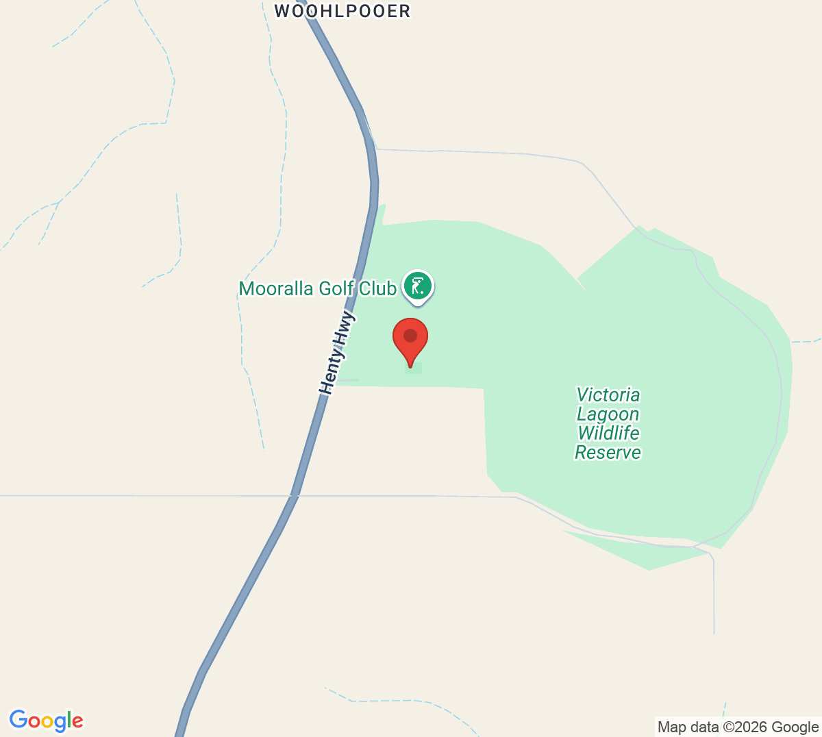 Map of Mooralla Tennis Club