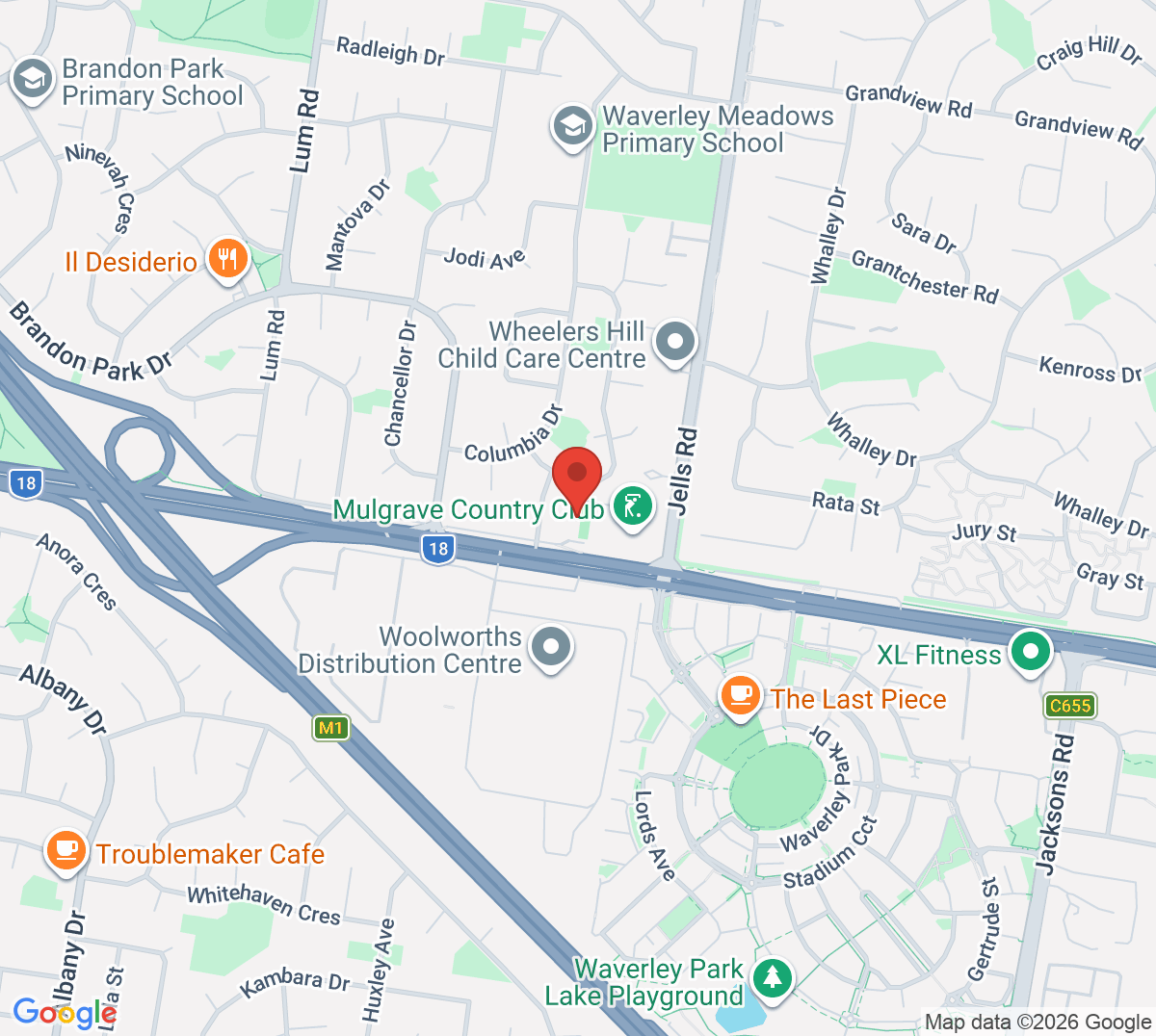 Map of Mulgrave Country Club
