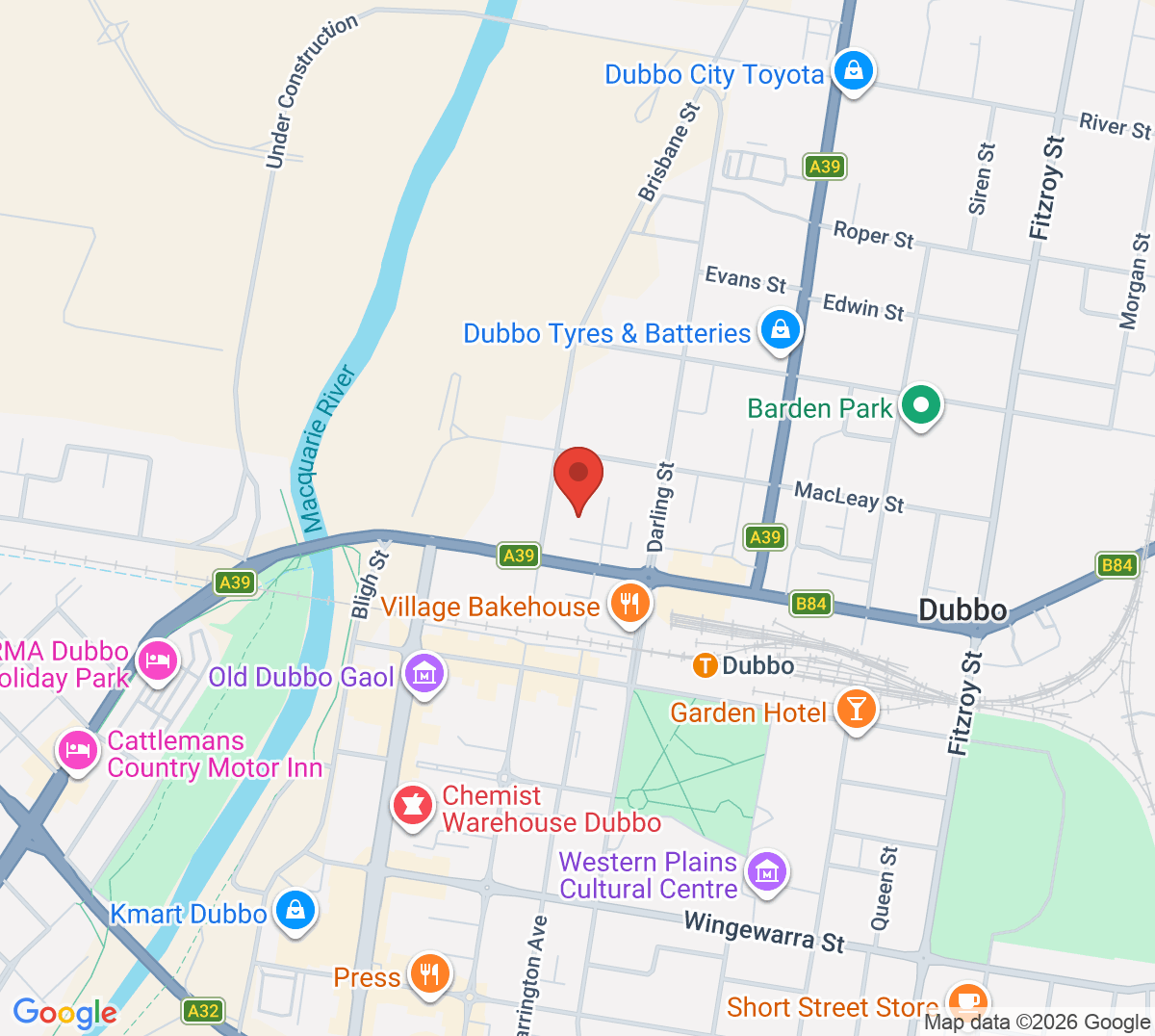 Map of Muller Park Tennis Club