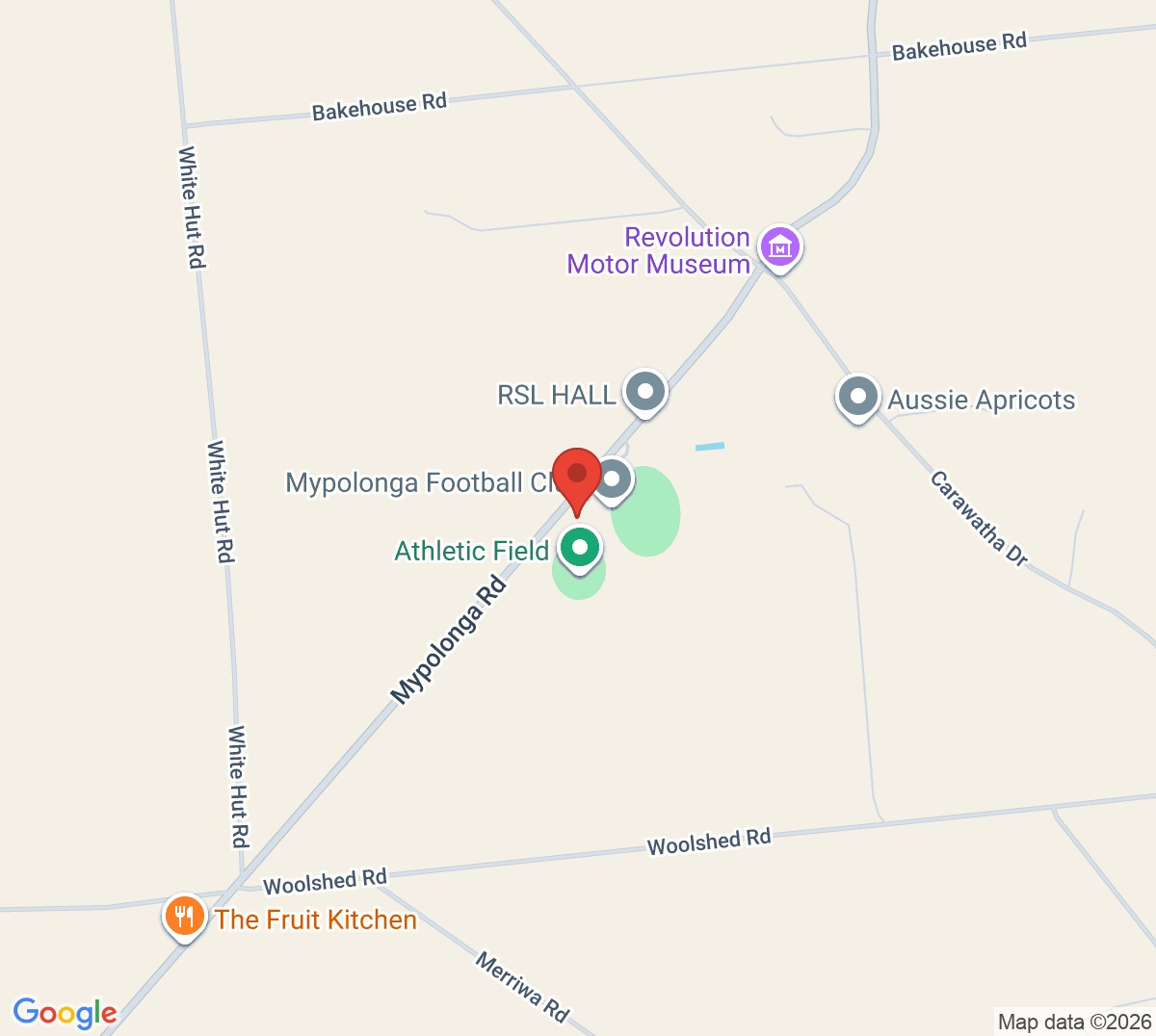 Map of Mypolonga Tennis Club