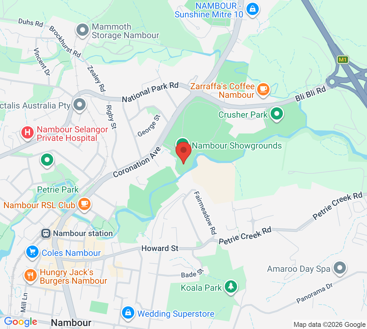 Map of Nambas Tennis Club