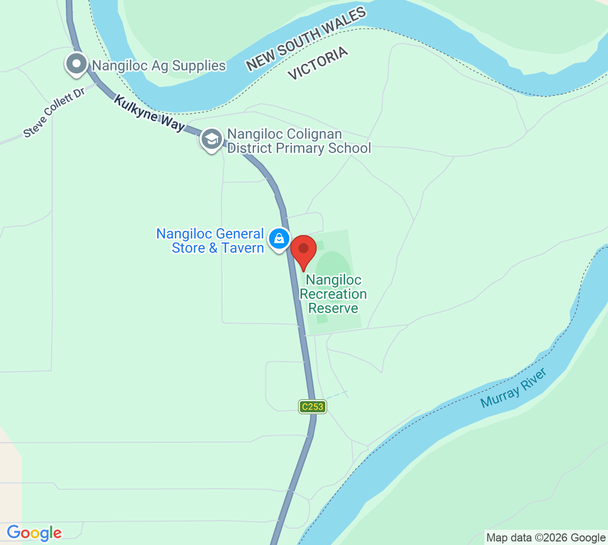 Map of Nangiloc Tennis Club
