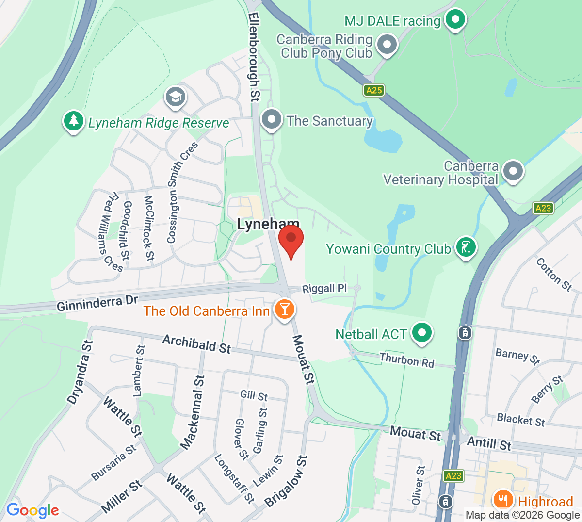 Map of National Sports Club