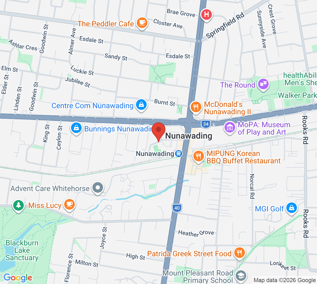 Map of NeTS Tennis School