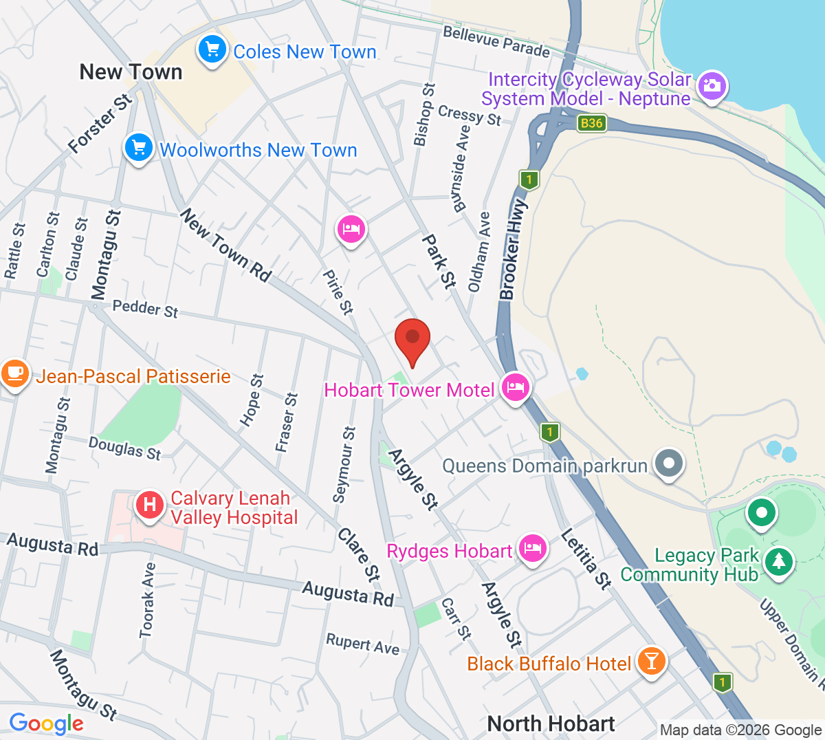 Map of New Town Catholic Tennis Club