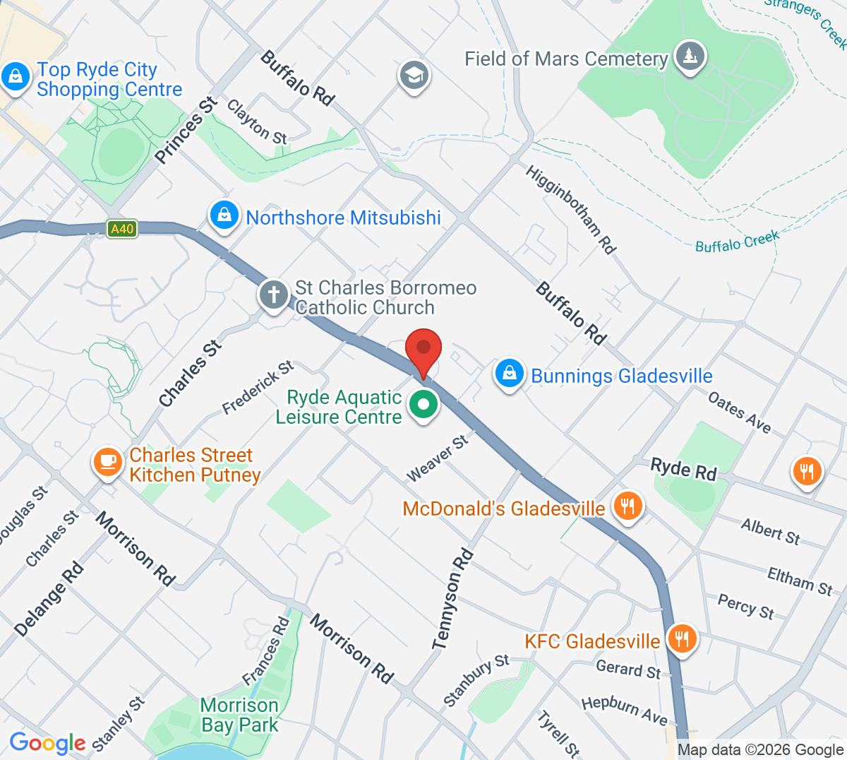Map of Next Generation Tennis Club