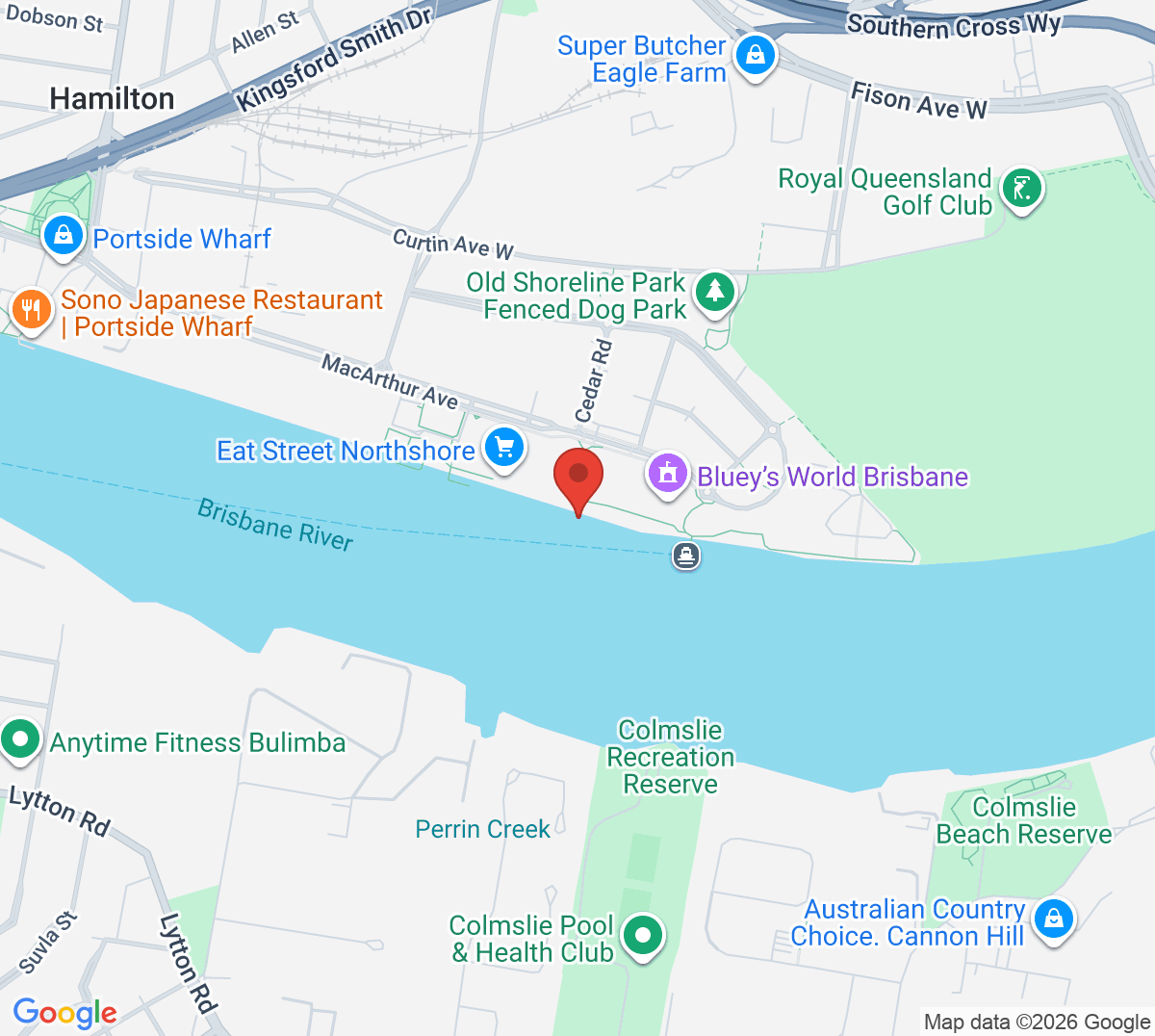 Map of Northshore Tennis Centre