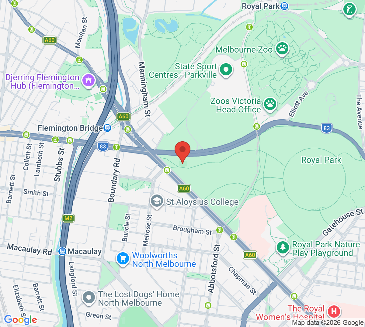 Map of North Park Tennis Club