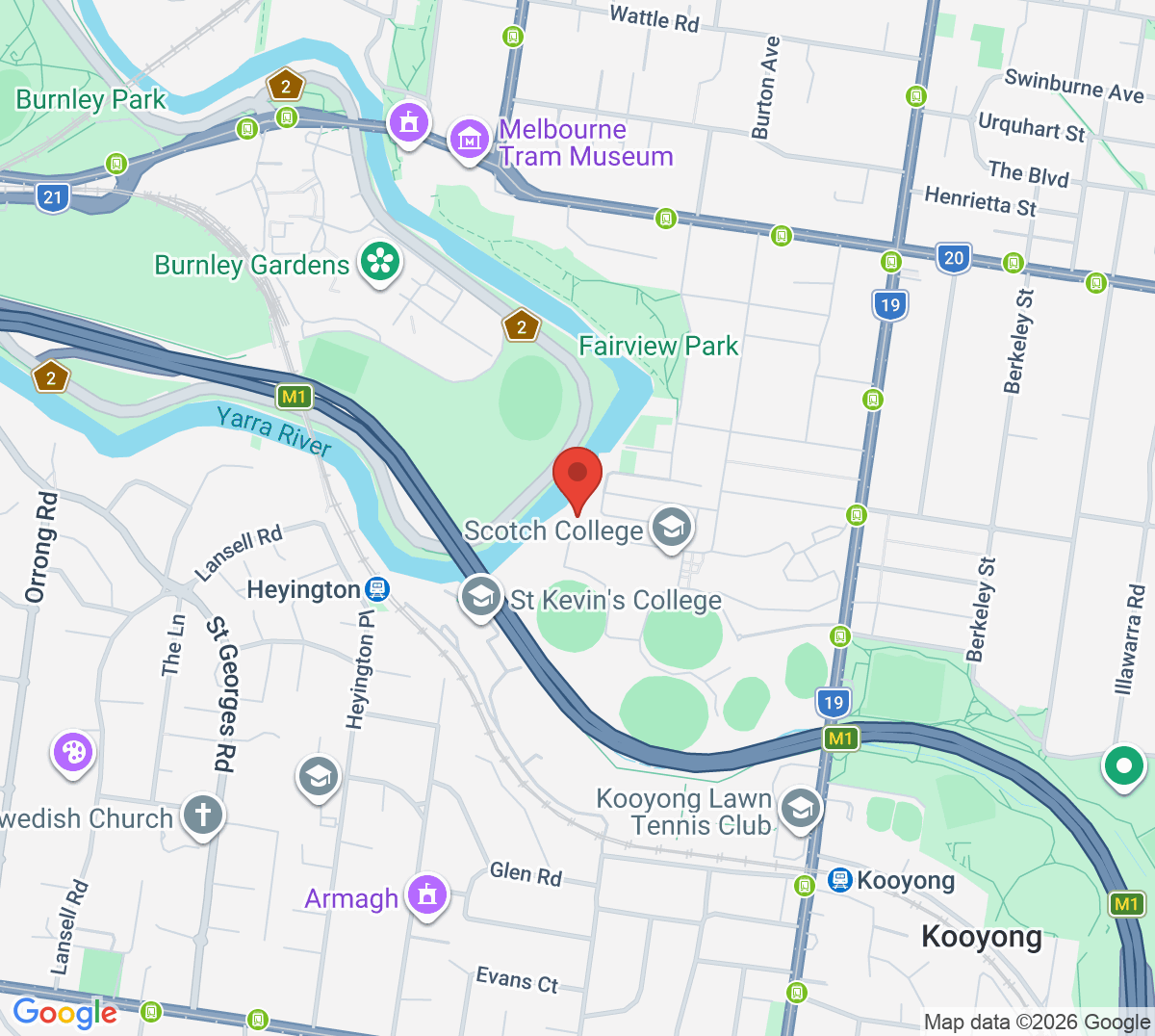Map of Old Scotch Tennis Club