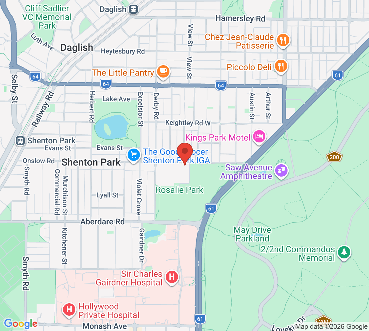 Map of Onslow Park Tennis Club