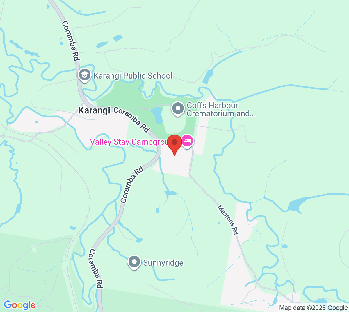 Map of Orara Valley Tennis Centre