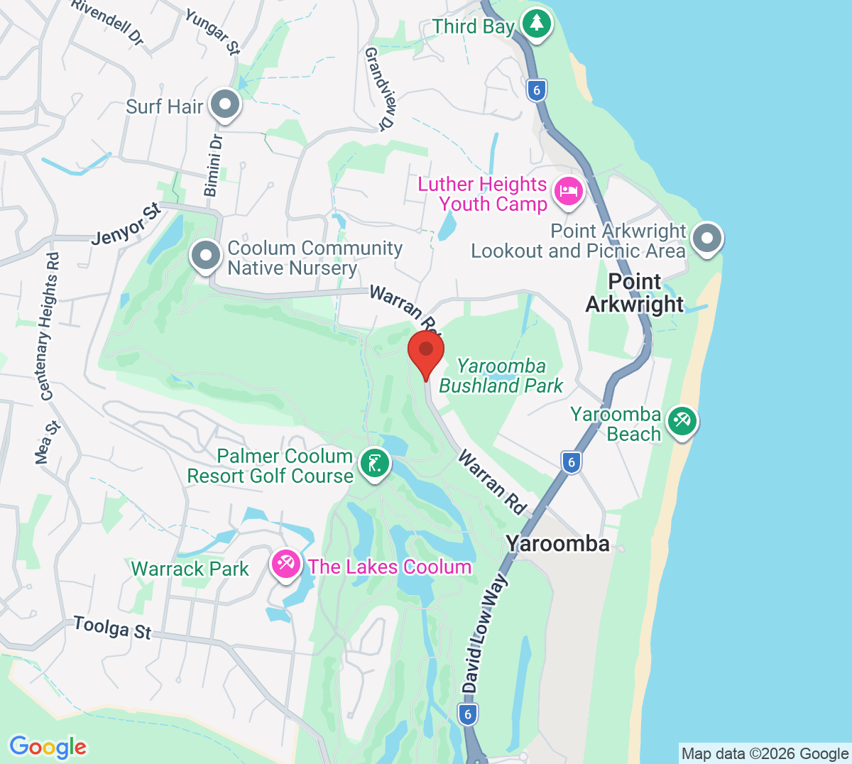 Map of Tennis Centre at Palmer Coolum Resort