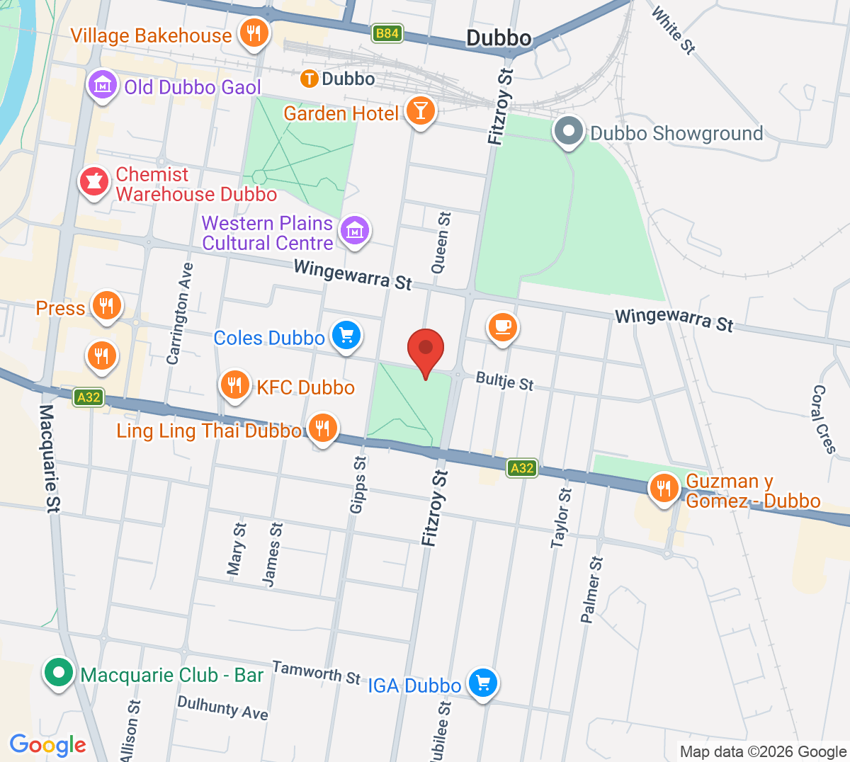 Map of Paramount Tennis Club (Bultje St)