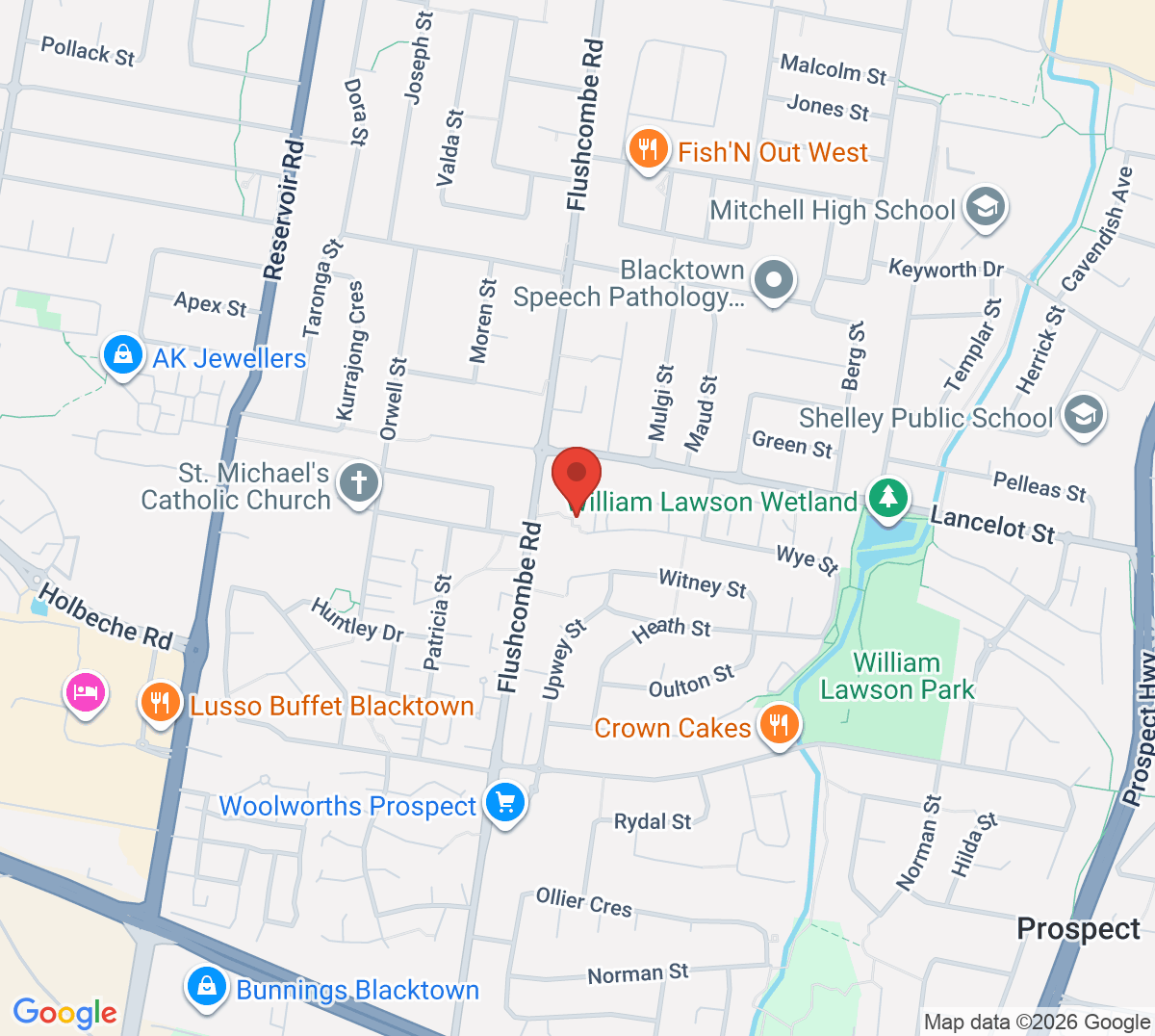 Map of Pat Zikan Reserve Tennis Court