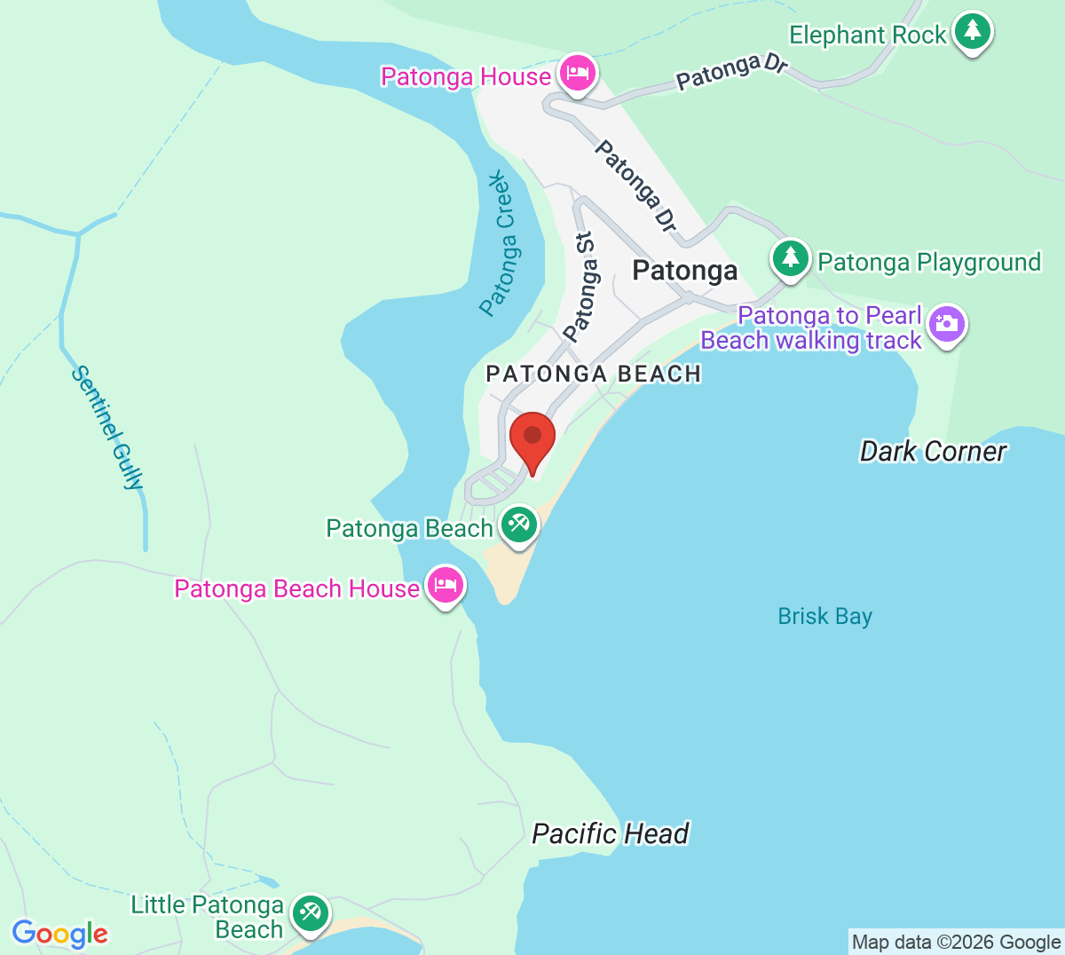 Map of Patonga Camping Ground Tennis Courts