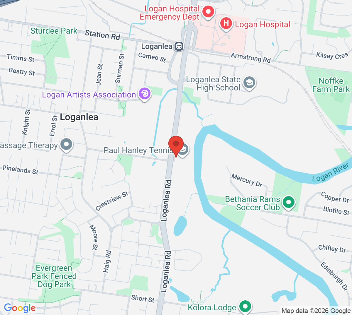 Map of Paul Hanley  Tennis Centre
