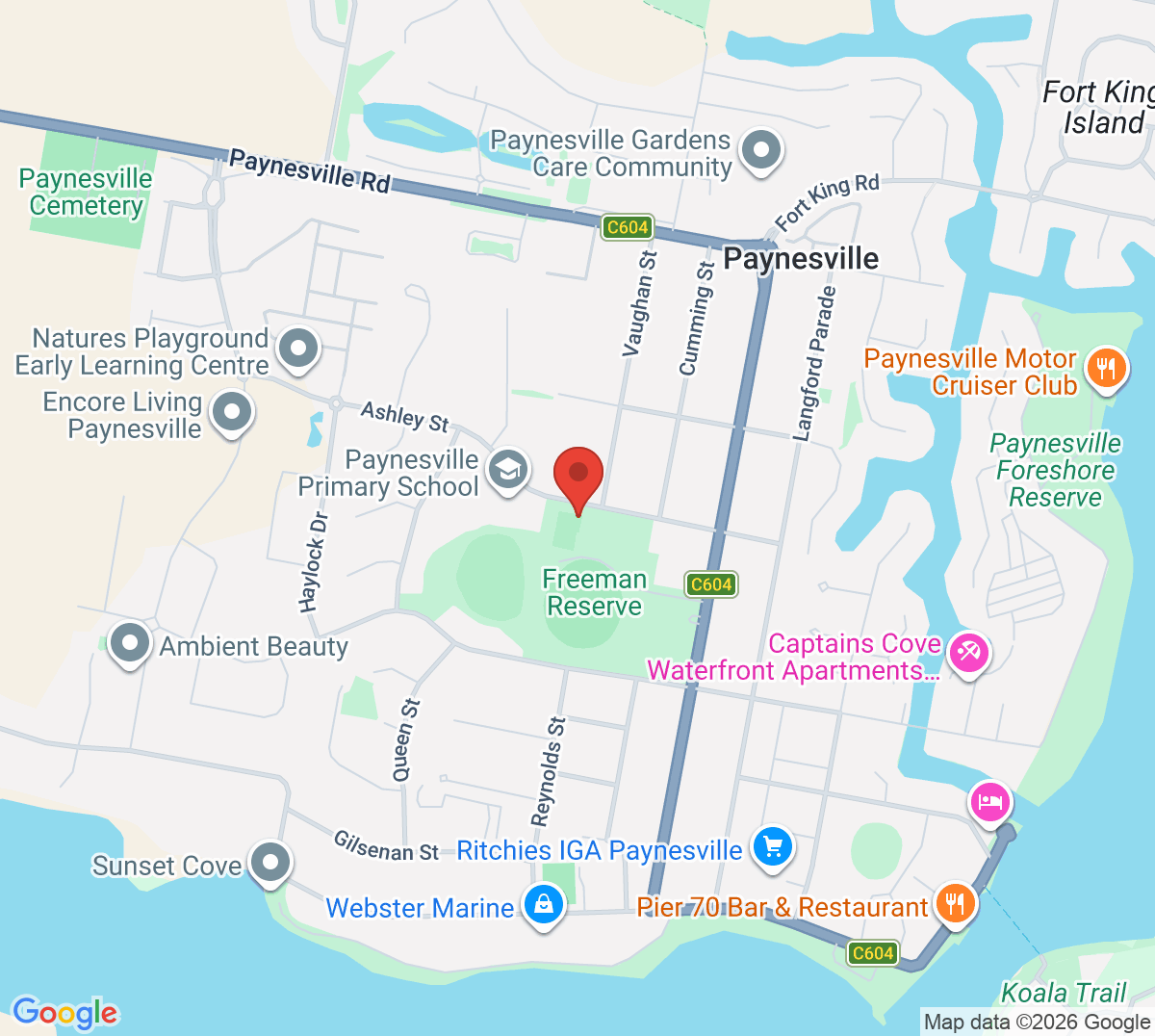 Map of Paynesville Tennis Club