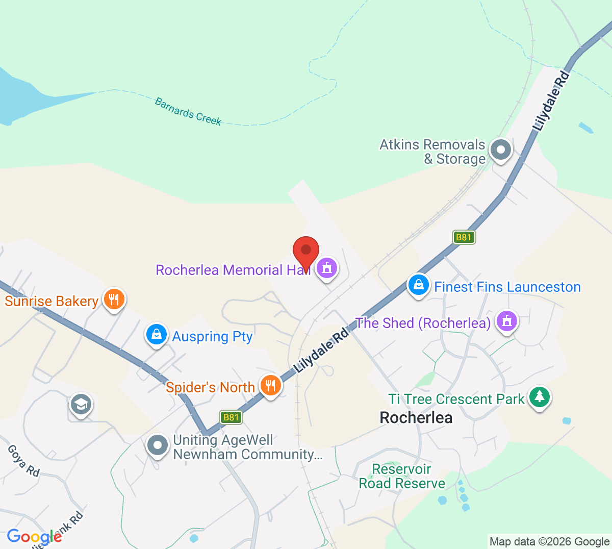 Map of Perth Tennis Club