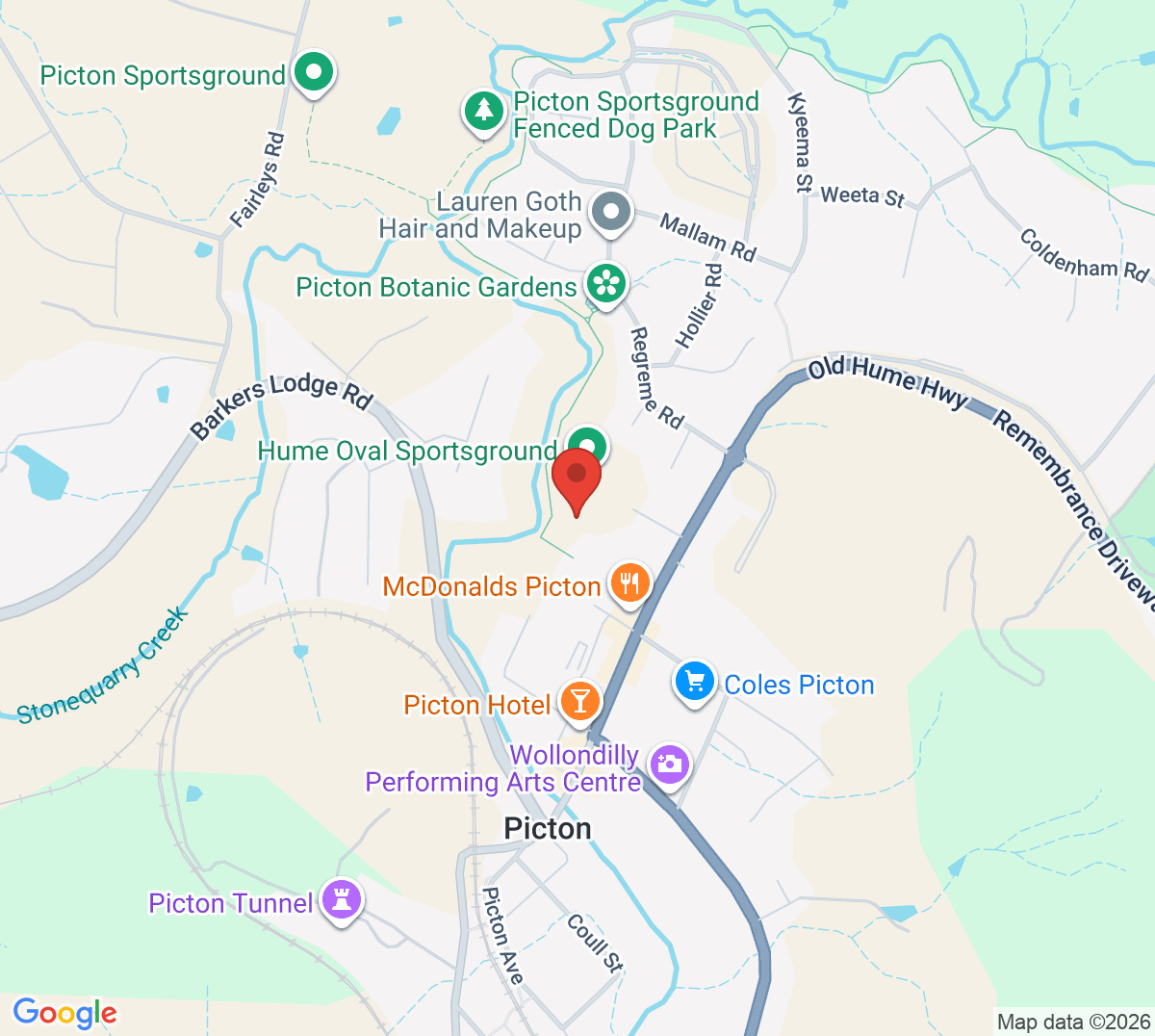 Map of Picton Tennis Club