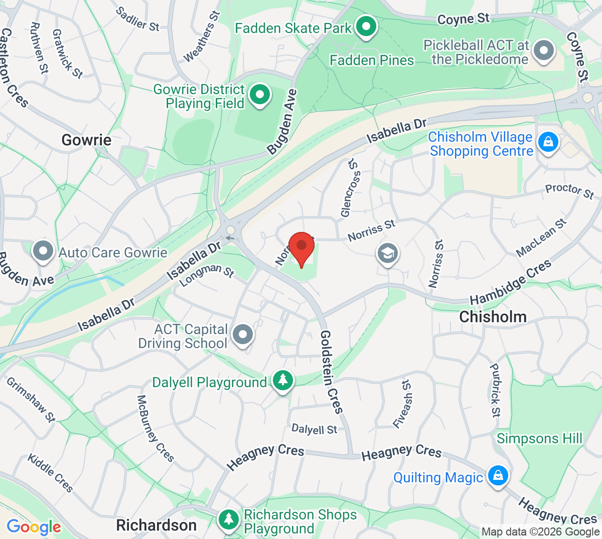 Map of The Pines Tennis Club