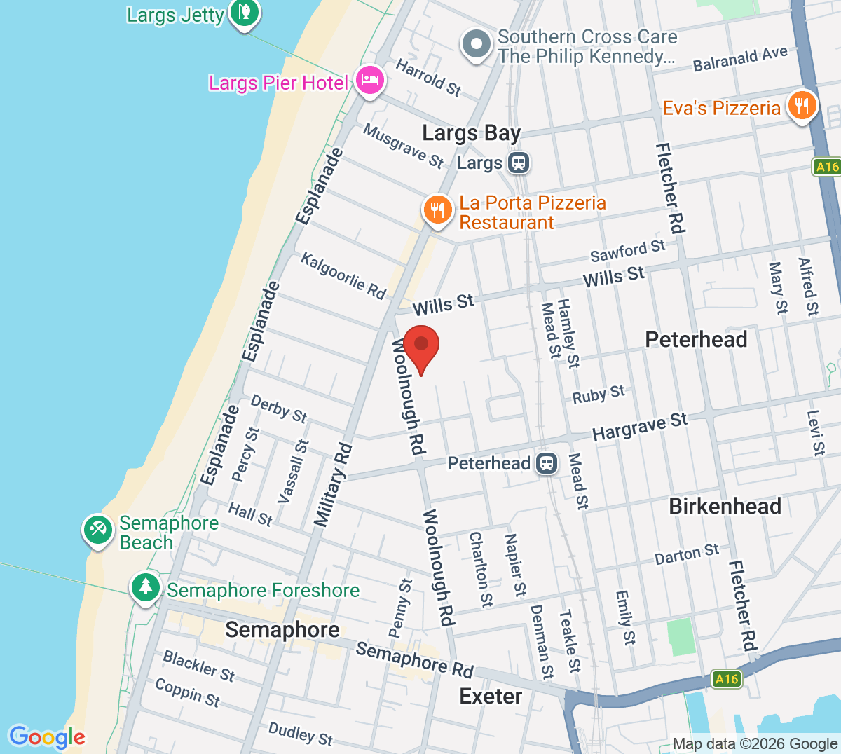 Map of Port Adelaide Tennis Club