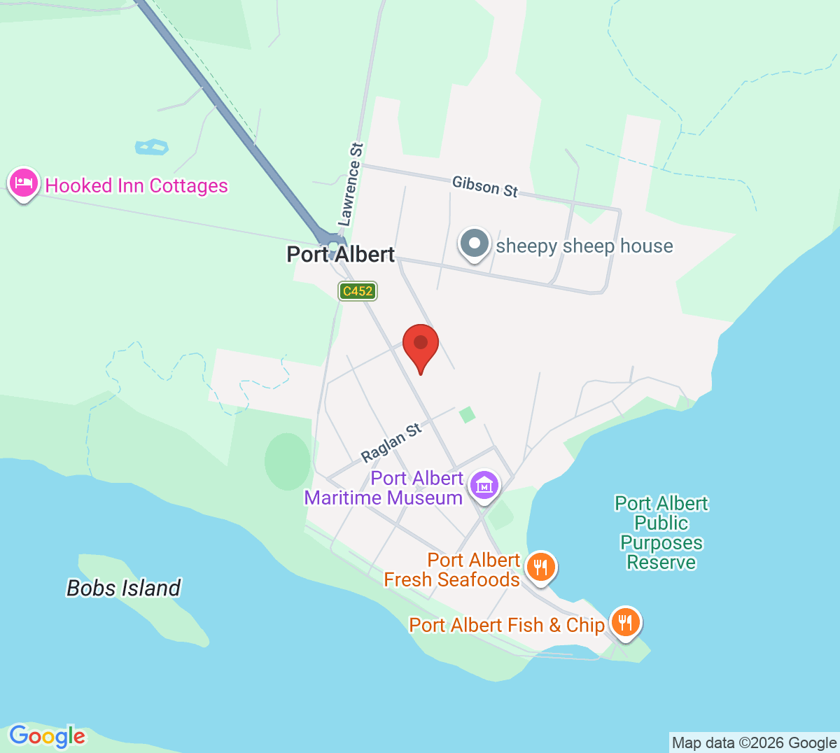 Map of Port Albert Tennis Club