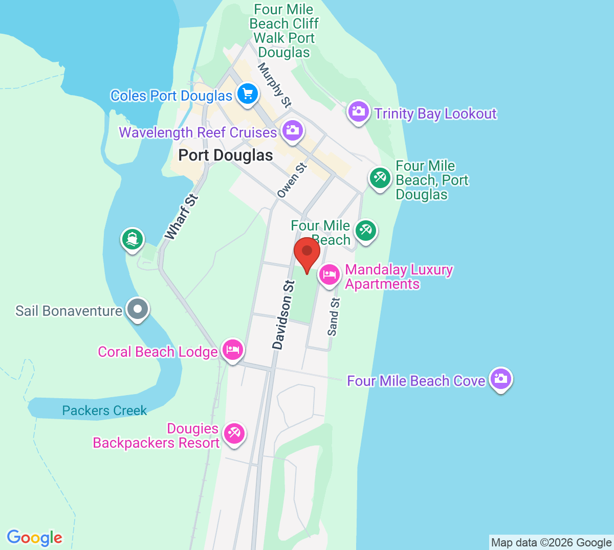 Map of Port Douglas Tennis Club