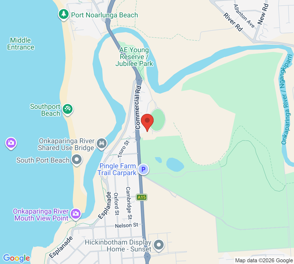 Map of Port Noarlunga Tennis Club