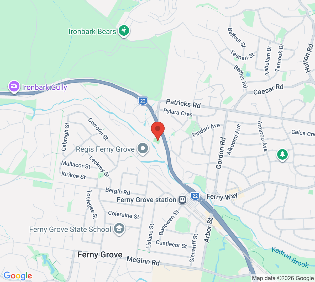 Map of Pure Tennis Academy - Ferny Hills