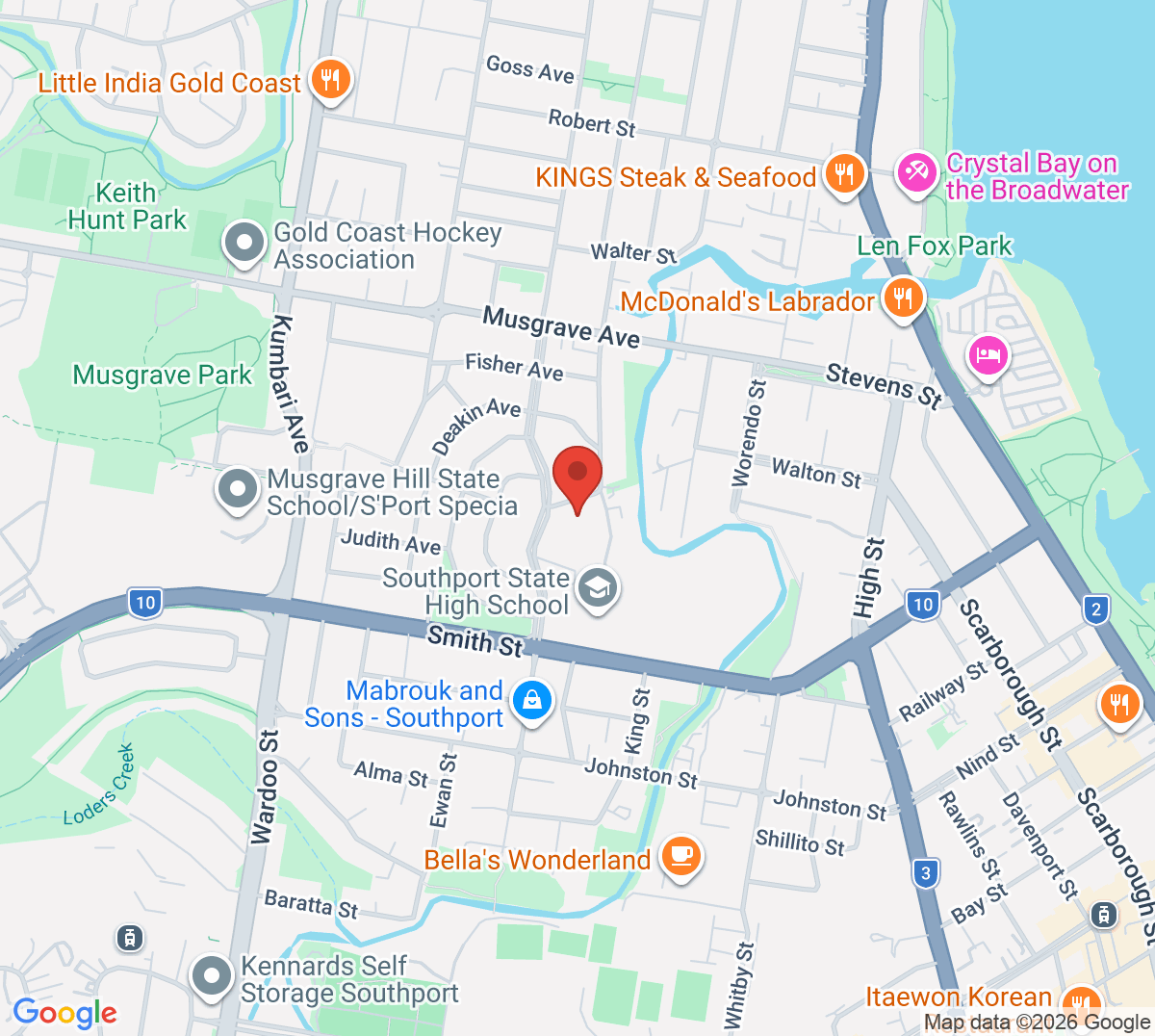 Map of Labrador Tennis Club