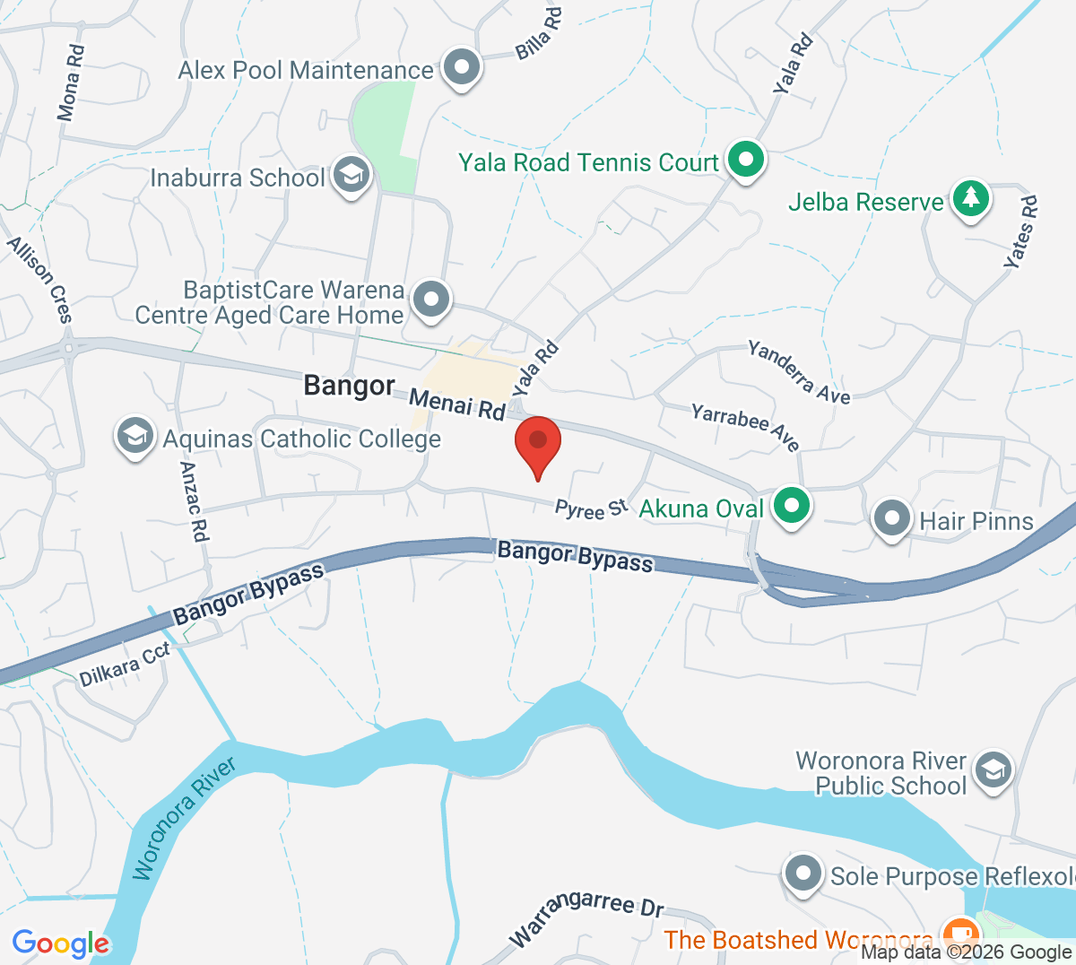 Map of Pyree St Tennis