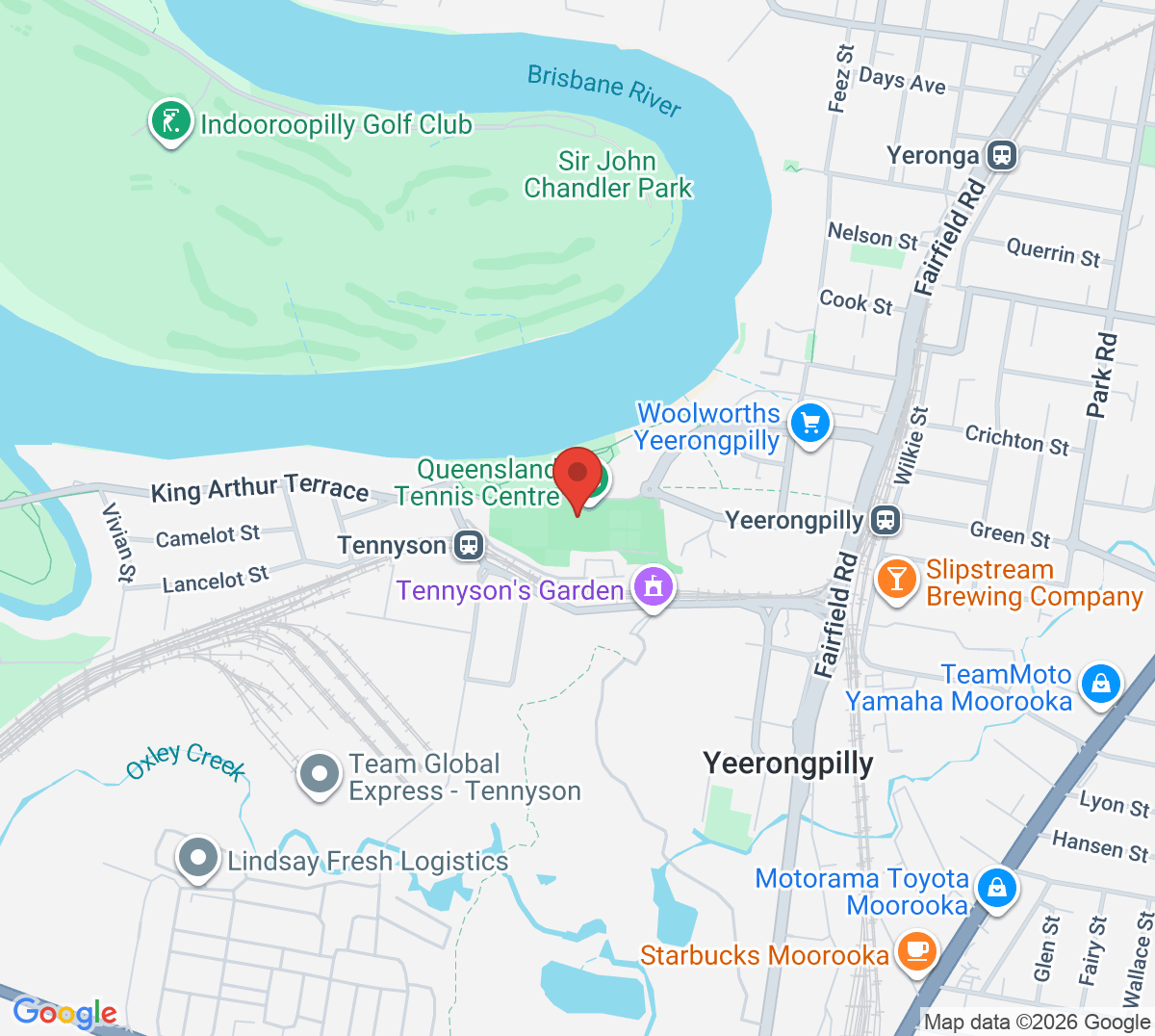 Map of Queensland Tennis Centre