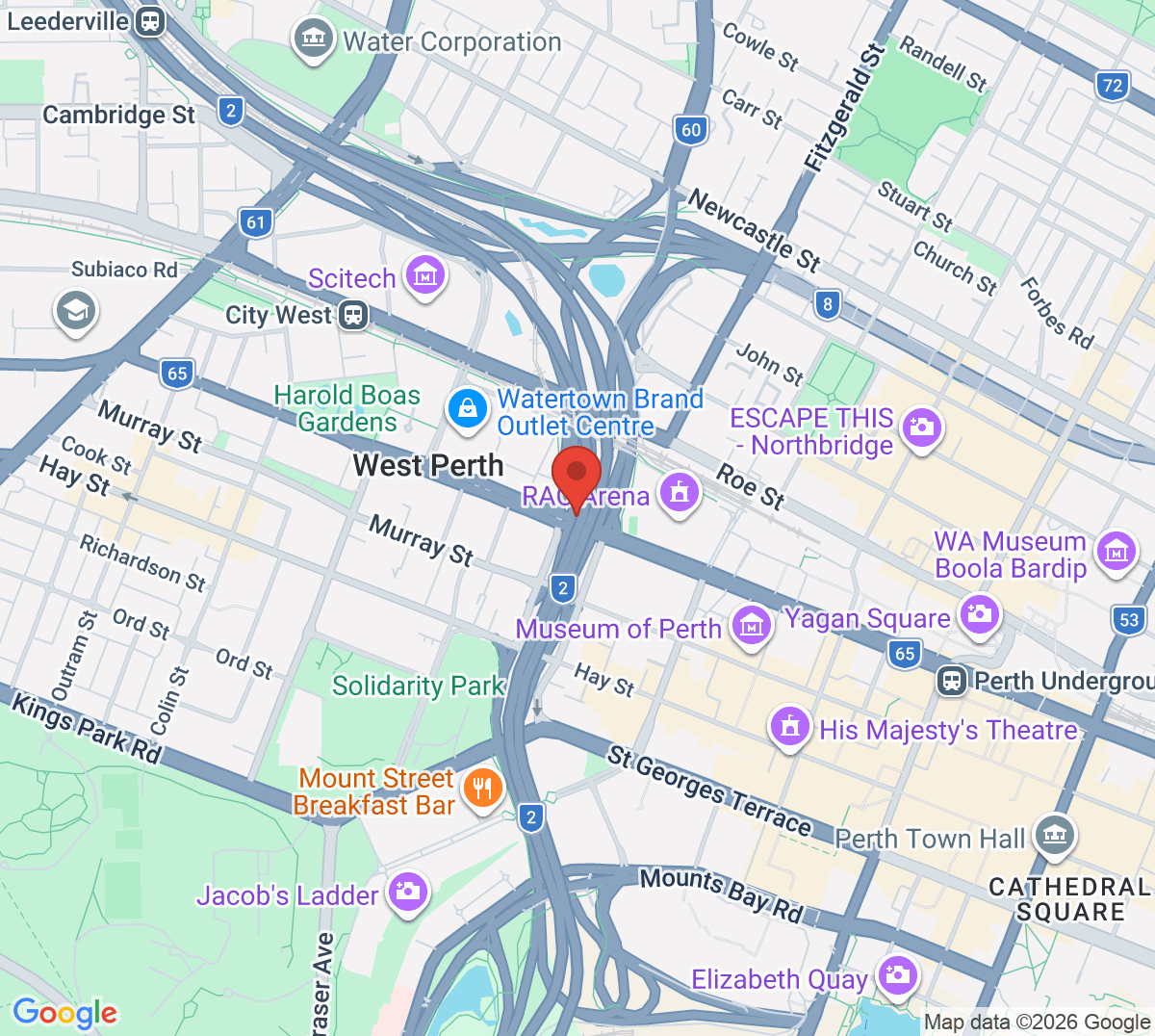 Map of RAC Arena Basketball Court