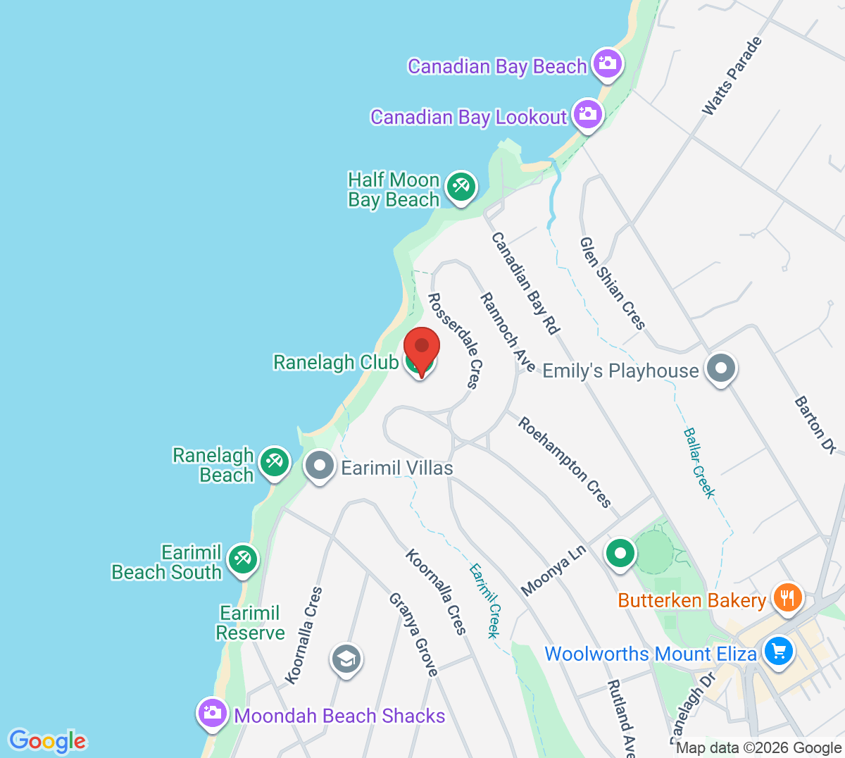 Map of Ranelagh Tennis Club