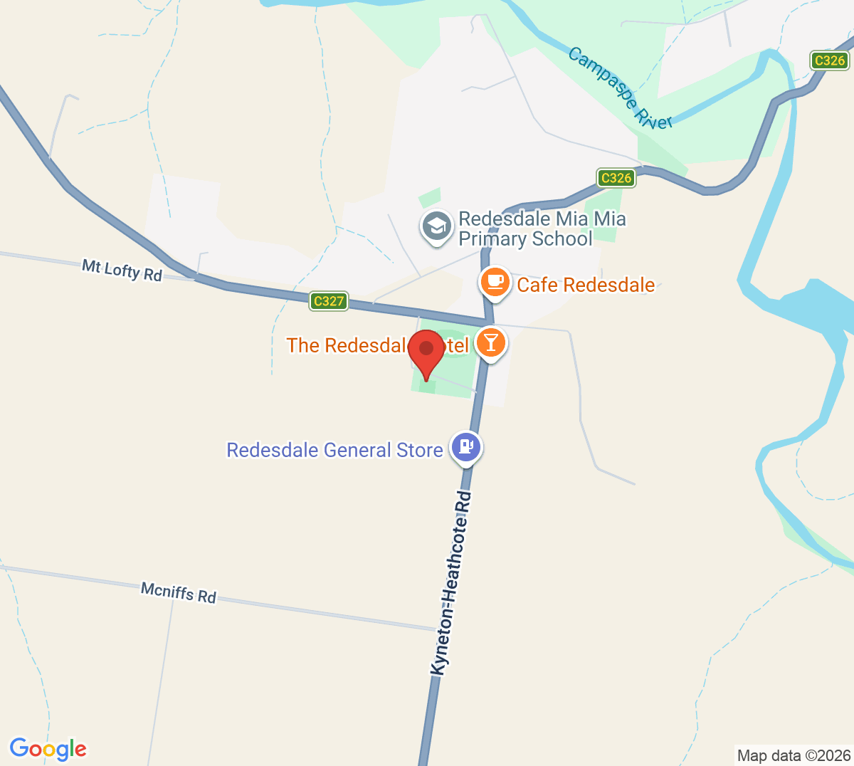 Map of Redesdale Tennis Club