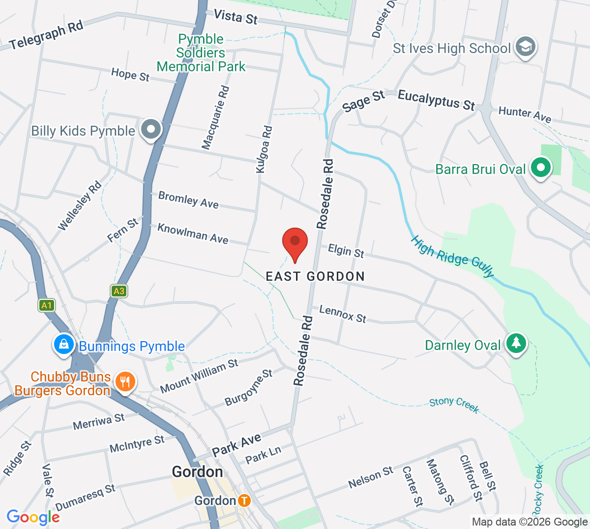 Map of Richmond Park Tennis Courts