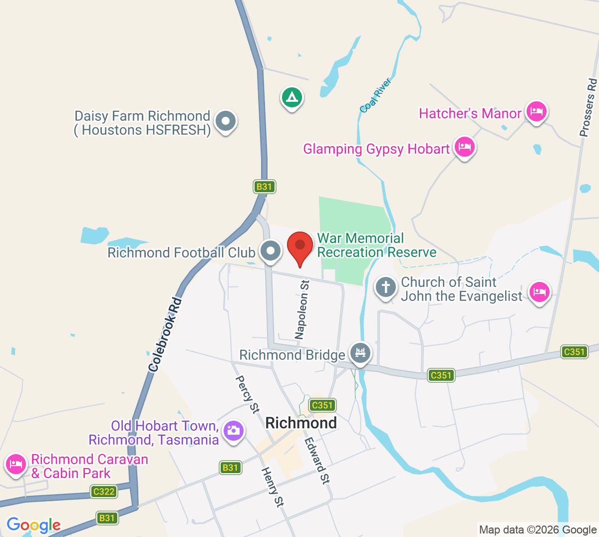 Map of Richmond Tennis Club