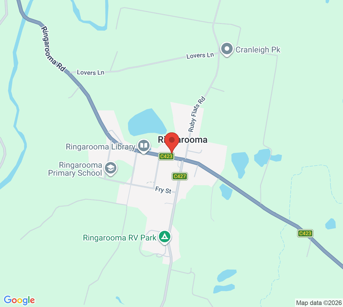 Map of Ringarooma Tennis Club