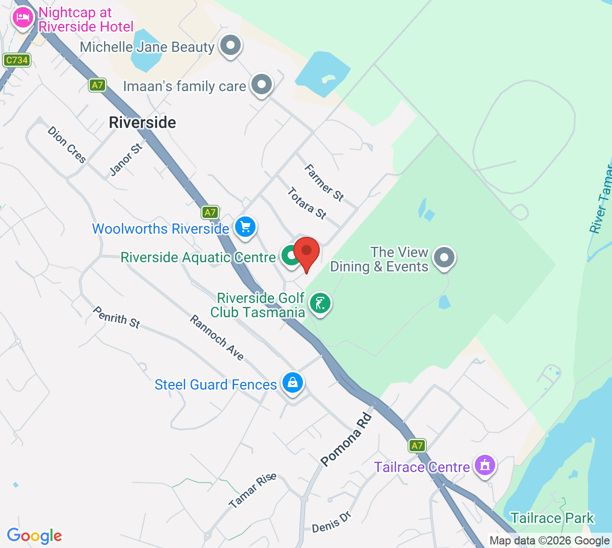Map of Riverside Tennis Club