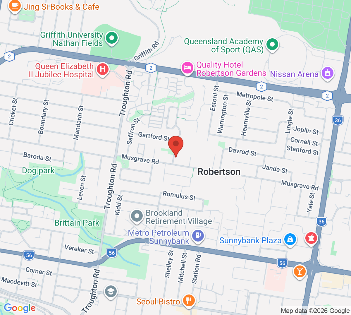 Map of Robertson State School