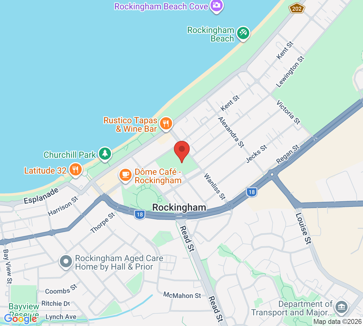 Map of Rockingham Tennis Club