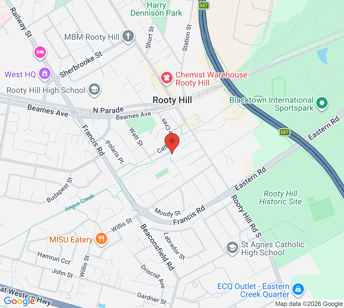 Map of Rooty Hill Tennis and Squash Centre