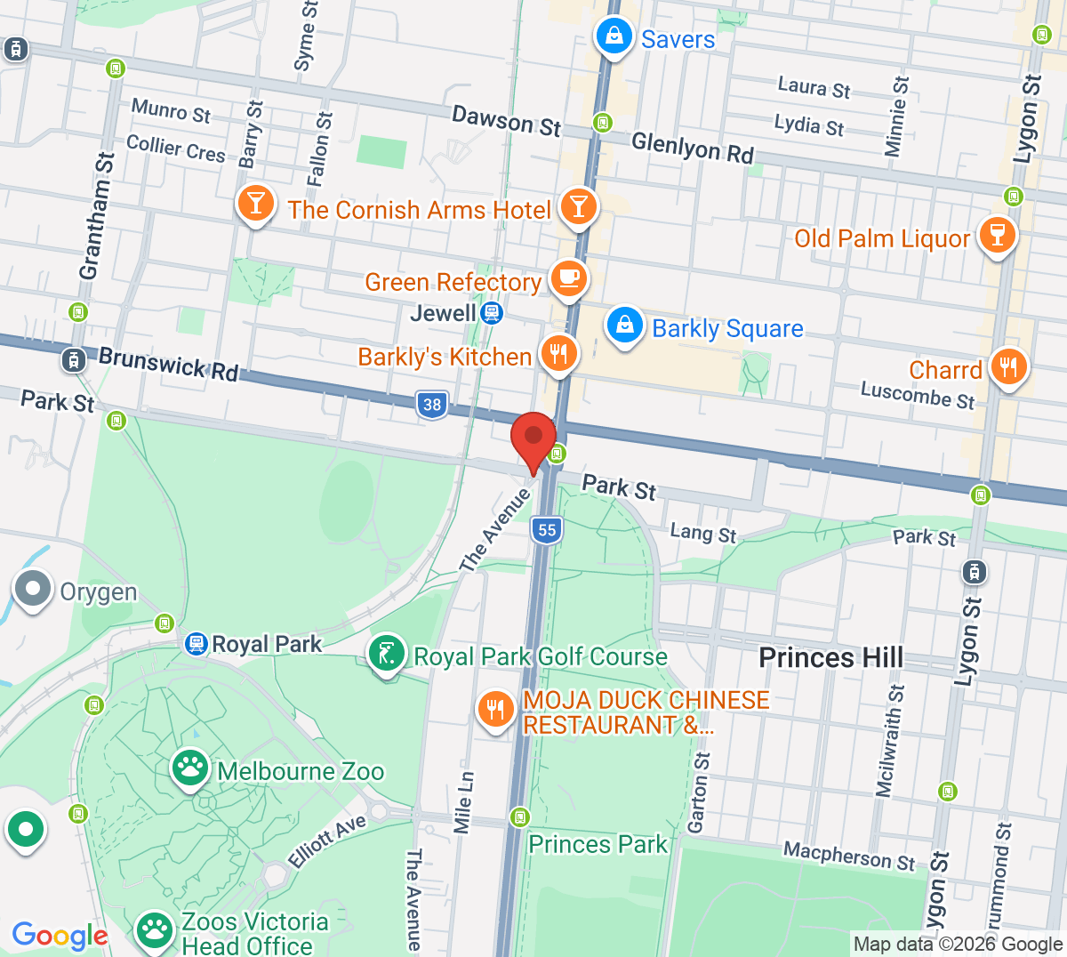 Map of Royal Park Tennis Club