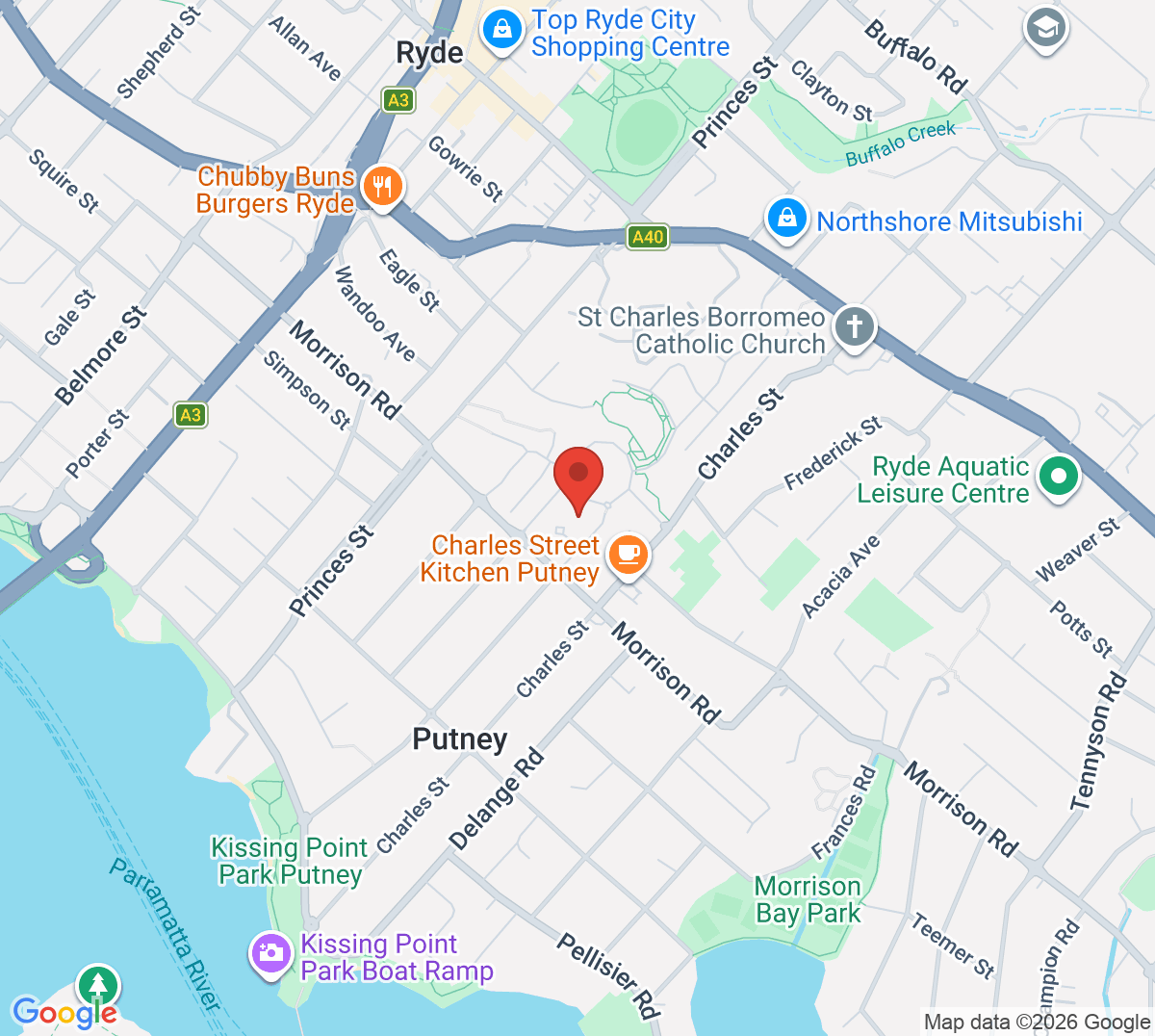 Map of Royal Rehab Sport Courts