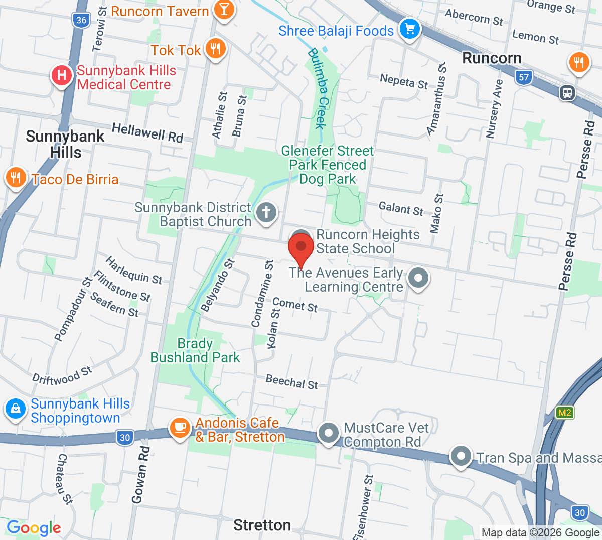 Map of Runcorn Heights State School