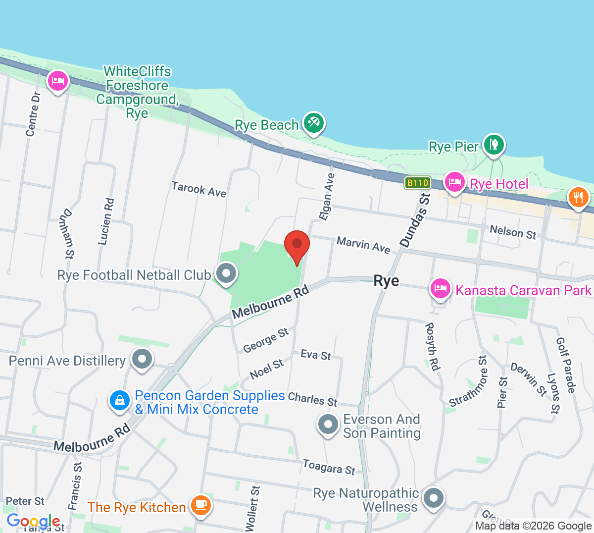Map of Rye Tennis Club